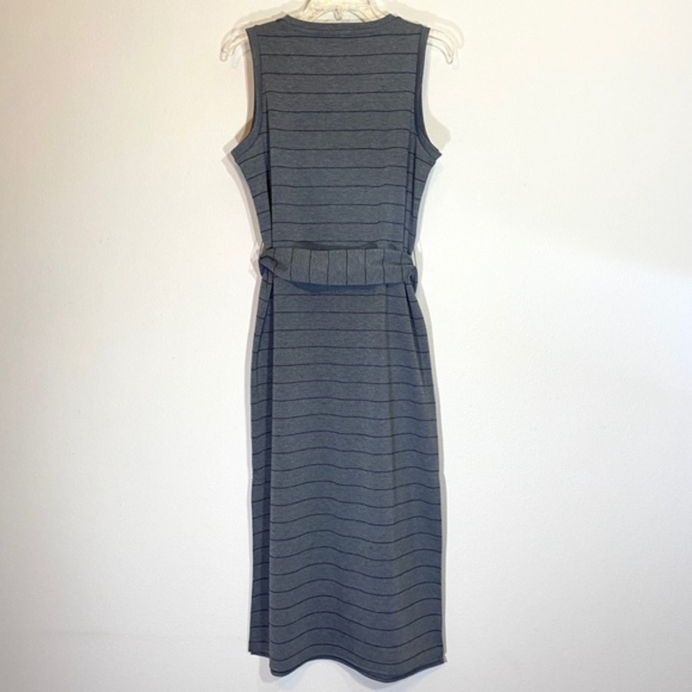Nwt Dress Banana Republic Maxi Tank Dress Striped Midi Sleeveless Stretch Gray - Picture 11 of 14